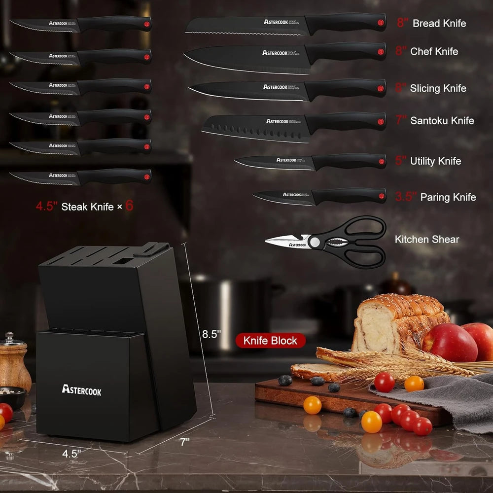 Astercook 15-Piece Knife Set