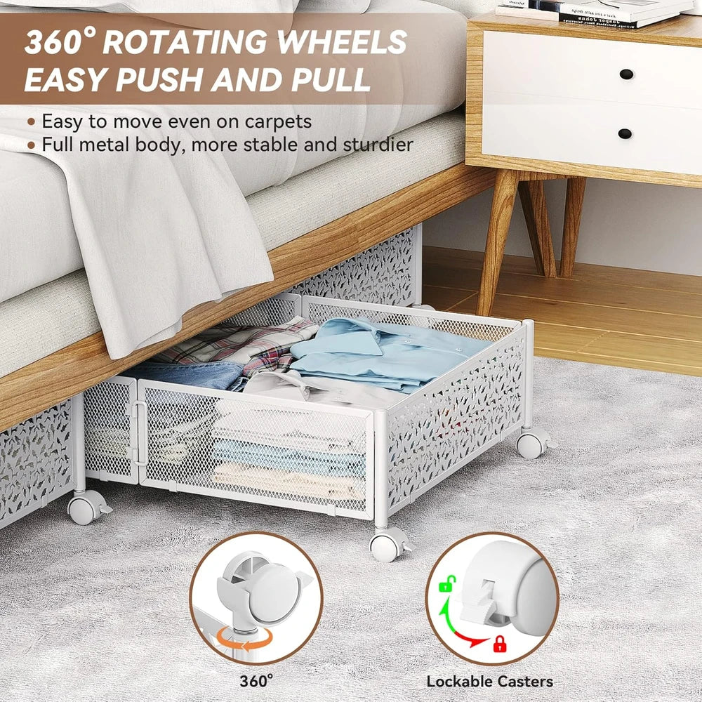 Metal Under Bed Storage Wheels
