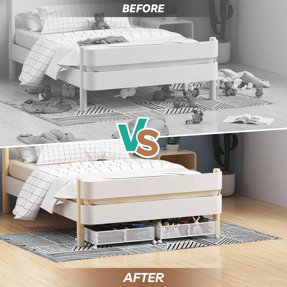 Metal Under Bed Storage Wheels