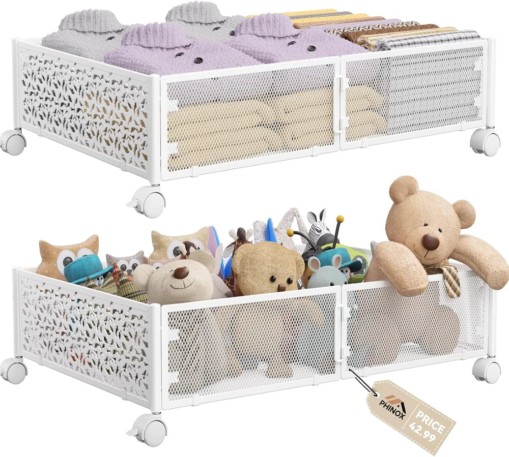 Metal Under Bed Storage Wheels