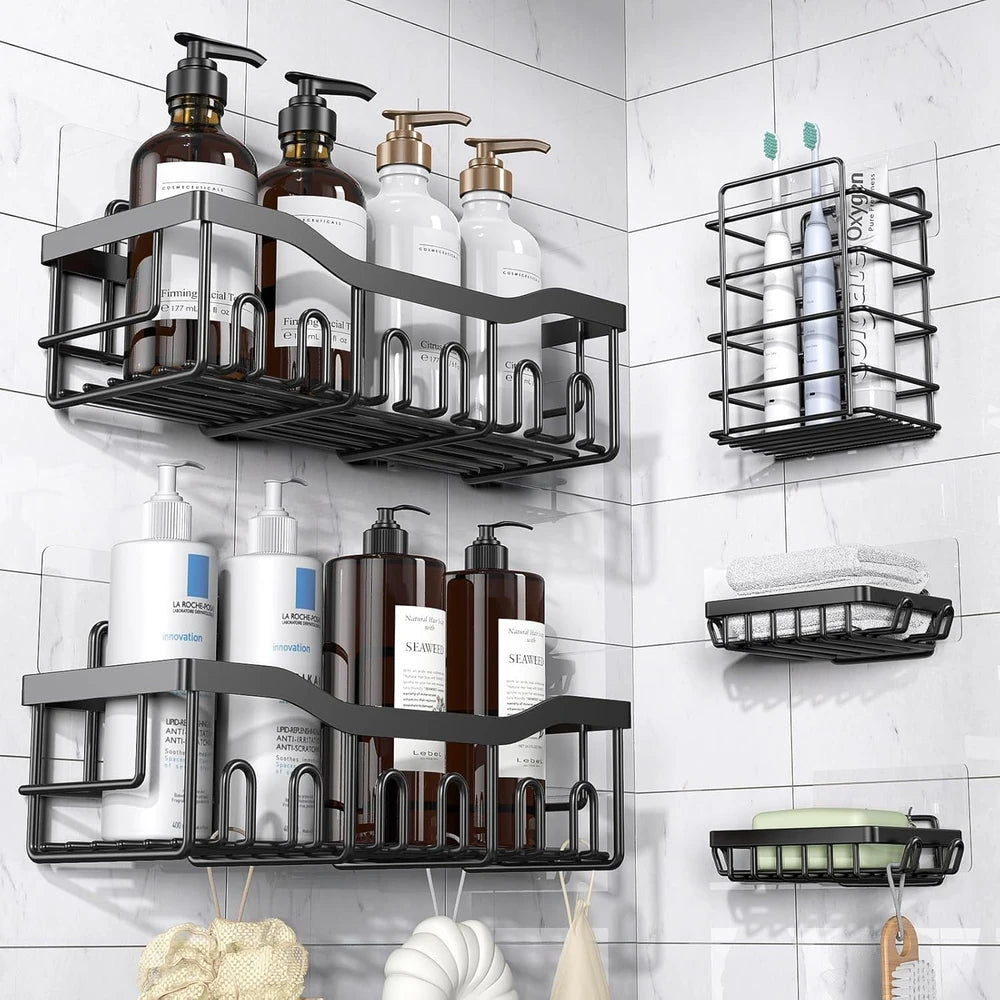EUDELE 5-Pack Stainless Steel Shower Caddy