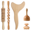 Wooden Anti-Cellulite Hand Massage Roller Set (Multiple Options)