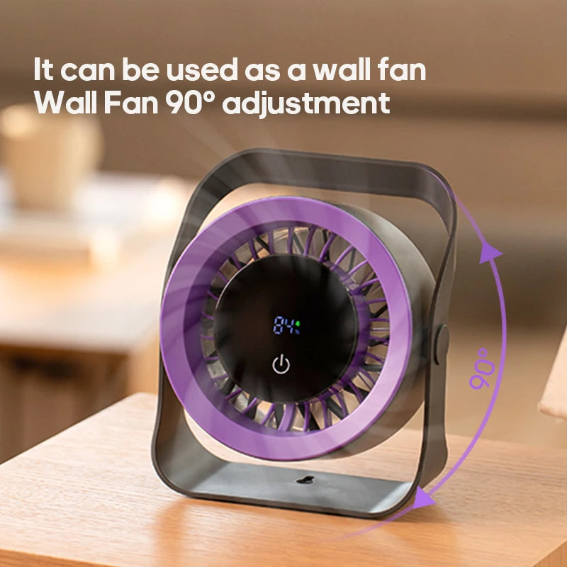 TurboCool Rechargeable Mini Desk Fan
