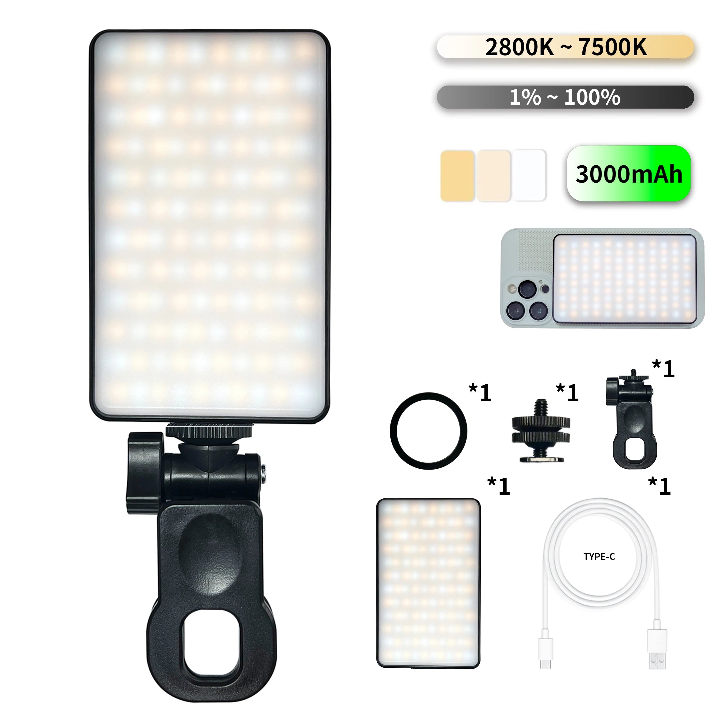 GlowClip Portable Selfie Light